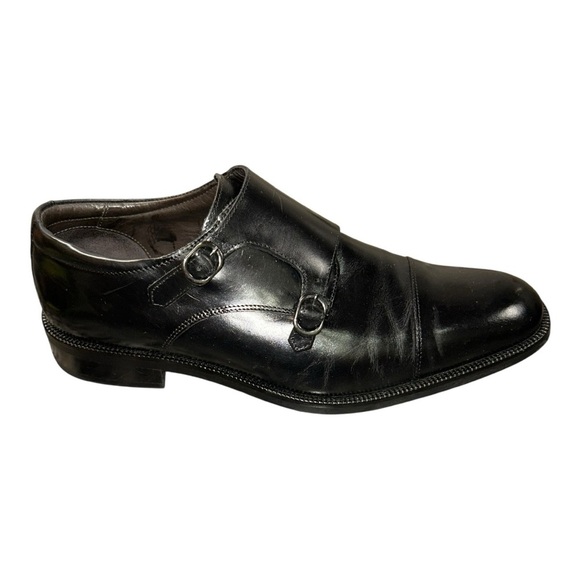 Studio Belvedere Frost Men’s Dress Black Leather Shoes Size 12 D Made in Brazil - Picture 2 of 14